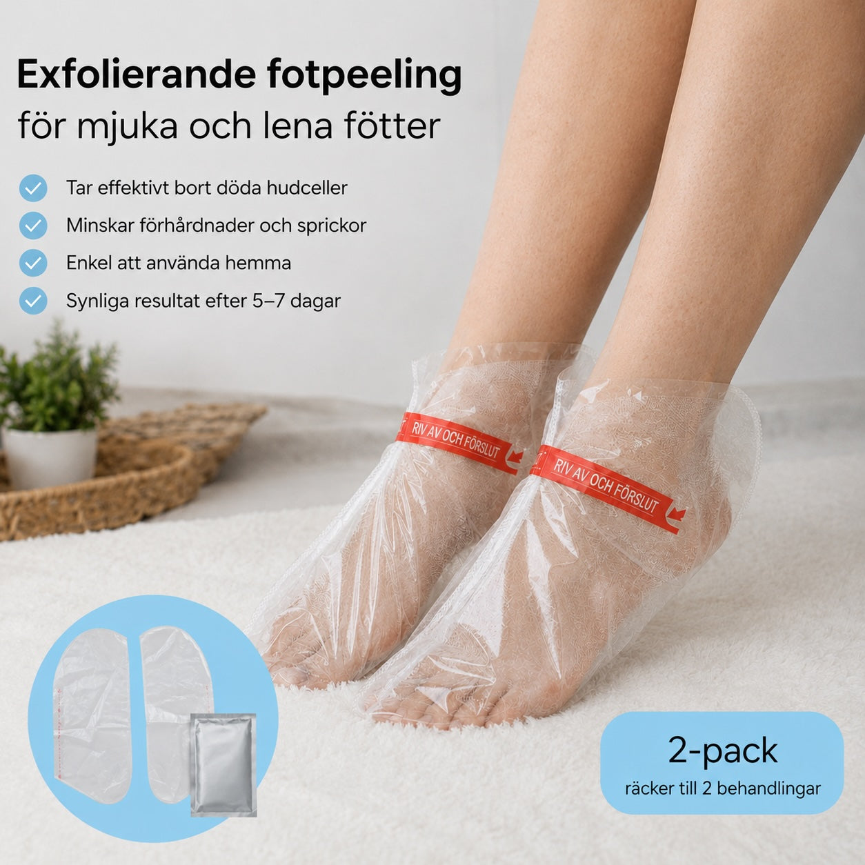LenFot Exfolierande Fotpeeling (2-pack)