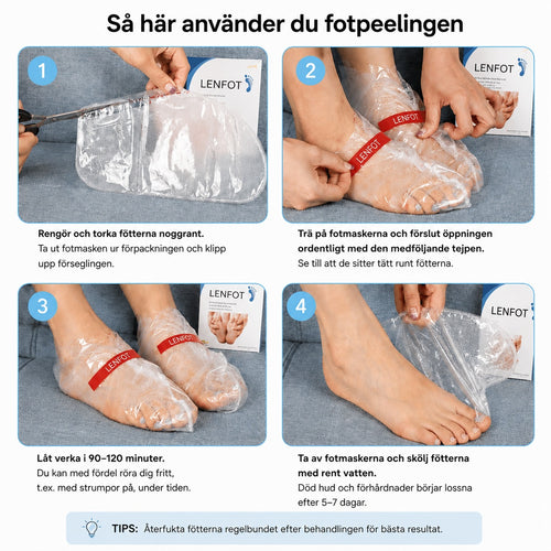 LenFot Exfolierande Fotpeeling (2-pack)